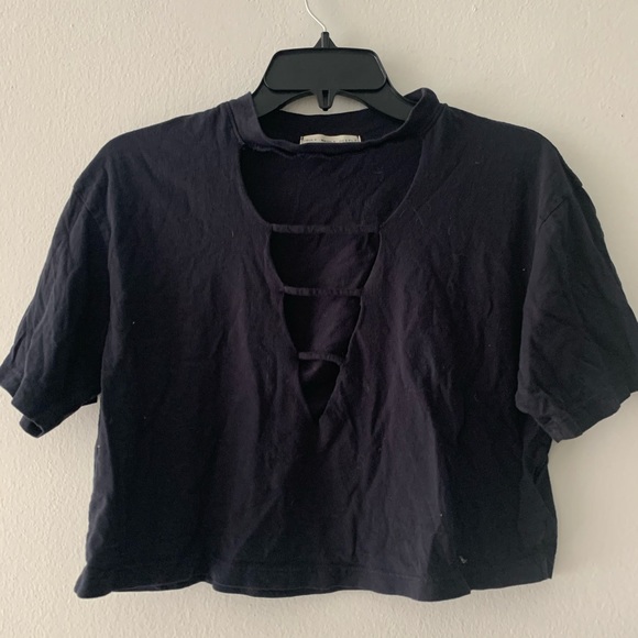 Truly madly deeply black crop top size M - Picture 2 of 6